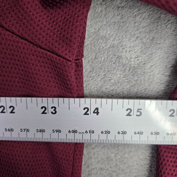 Mens Nike Dri Fit Burgundy Full Zip Track Jacket White Piping Polyester Size L - Picture 5 of 7